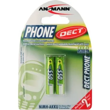 ANSMANN Dect NiMH AAA 550 mAh, 2 stk