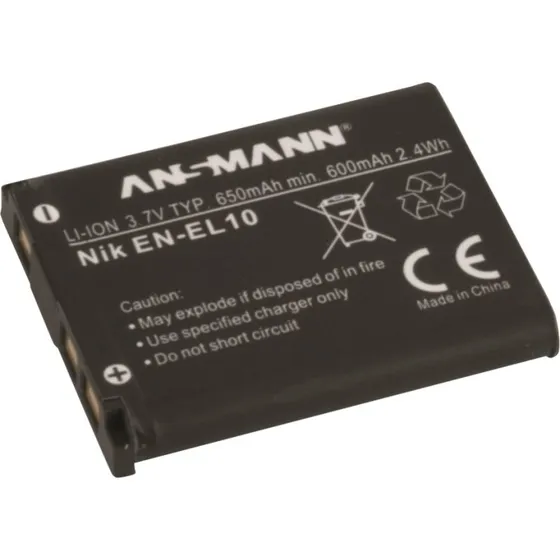 Ansmann A-Nik EN-EL10 Li-Ion 650mAh Batteri til Nikon