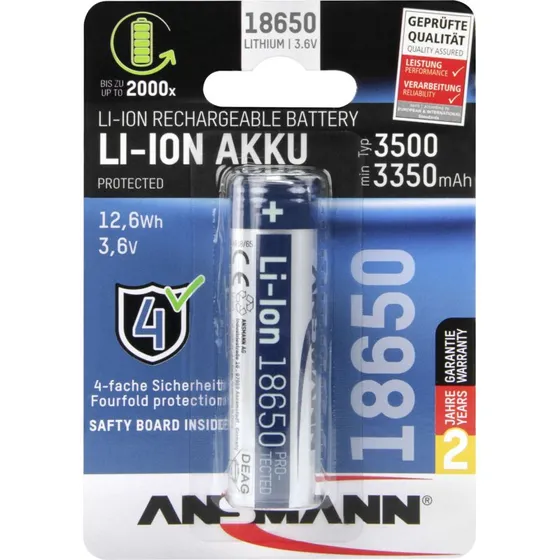 Ansmann 1307-0001 18650 3500 mAh Li-Ion