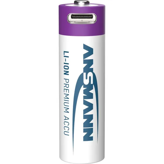 Ansmann 1312-0036 4x AA 1800mAh genopladelige batterier med USB-C kabel