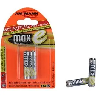 ANSMANN maxE AAA 800 mAh NiMH Batterier (2 stk)