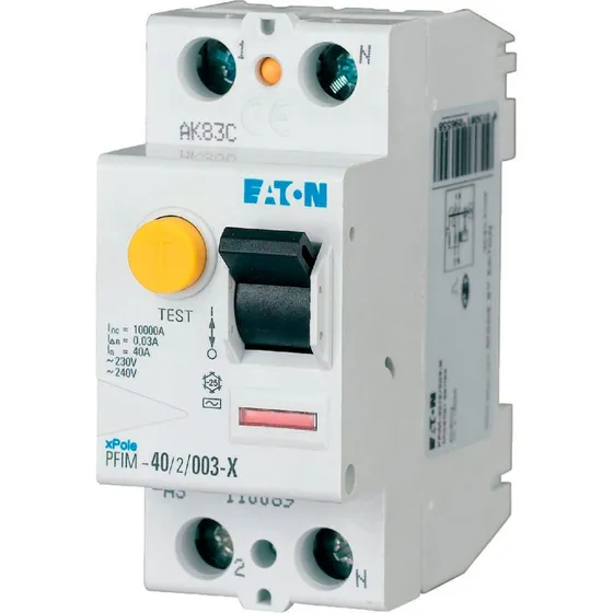 Eaton HPFI A 40A 2P 30mA Fejlstrømsafbryder