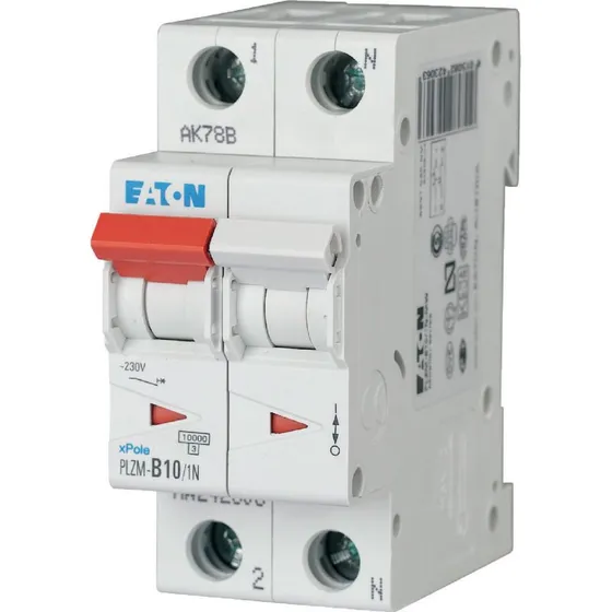 Eaton Automatsikring C 10A 1P+N 10kA 2M
