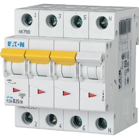 Eaton Automatsikring 25A 3P+N C 6kA 4M
