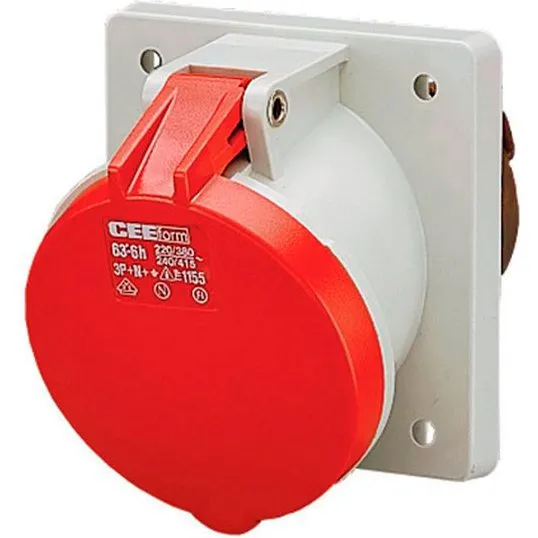 Mennekes CEE 5-pole 63A 400V Rød IP44