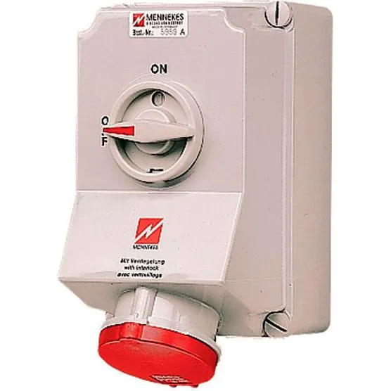 Mennekes CEE 5-pole 63A 400V IP44 stikkontakt