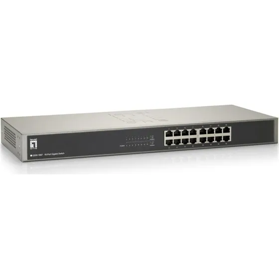 LevelOne GSW-1657 16-port Gigabit-switch, rackmount