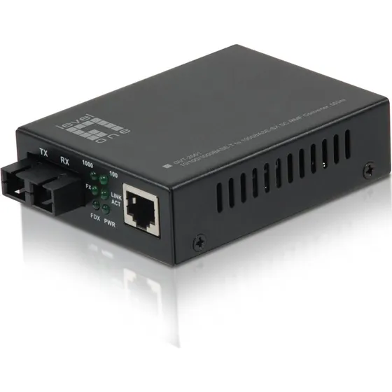 LevelOne GVT-2001 1GbE Fibermedieomformer, RJ-45/SC, 550m