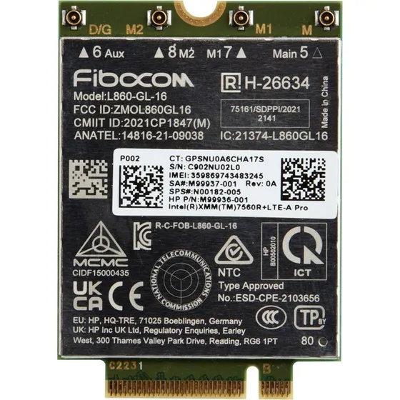 HP XMM 7560 R+ LTE-Advanced Pro M.2 WWAN-modul