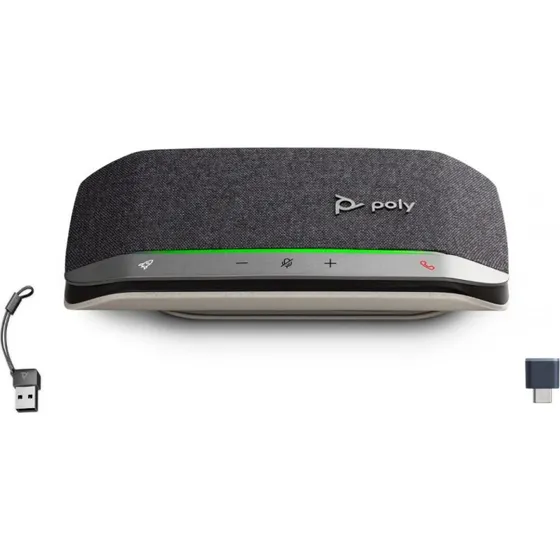 HP Poly Sync 20+ Højttaler, USB-A, Bluetooth, Sort/Sølv