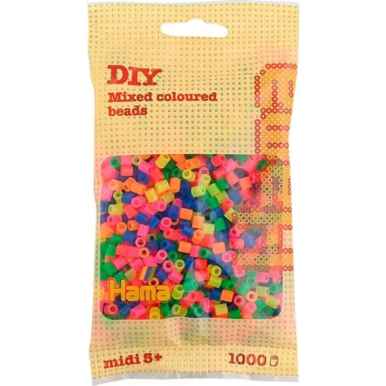 Hama Midi Perler - 1000 stk - Neon Mix