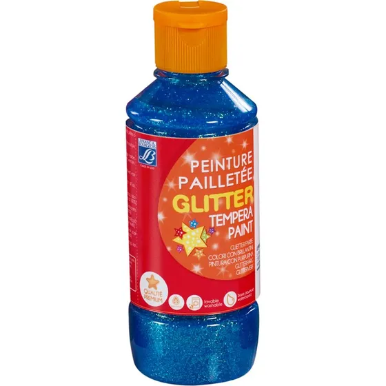 Lefranc Bourgeois Glittermaling Lyseblå 250 ml