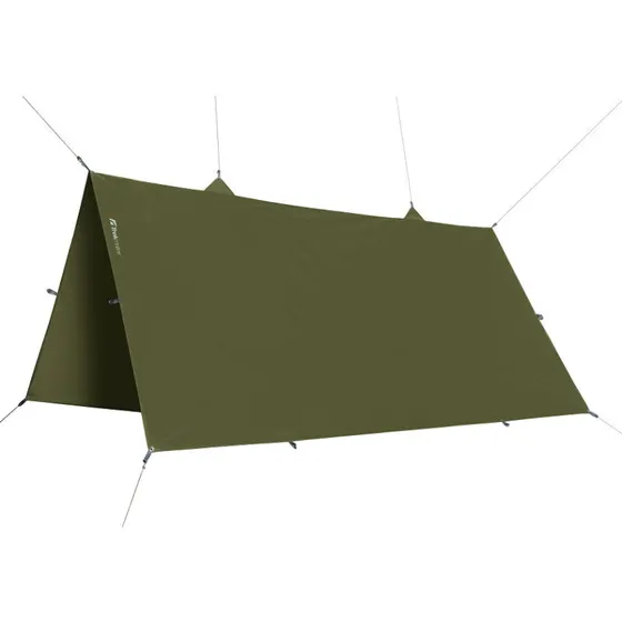Trekmates Square Tarp 280x280 Oliven – 68D PU, 600 g