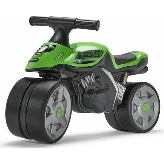 Falk Baby Moto Team Bud Racing - Grøn Løbemotorcykel til Børn 1-3 År
