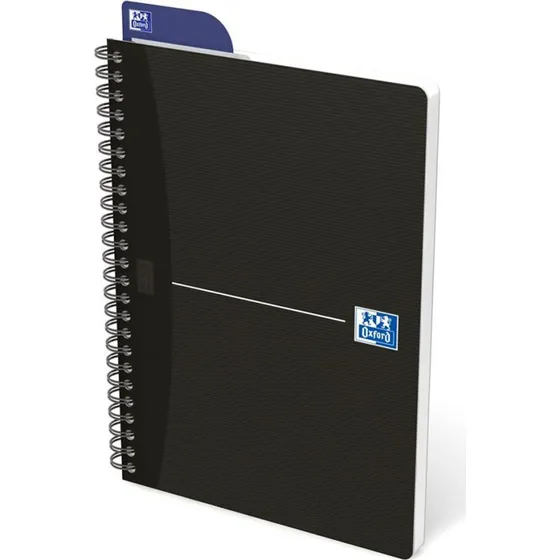 Oxford Smart Black Notesbog A5, Linjeret, Sort