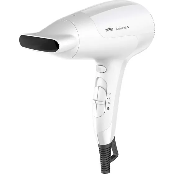 Braun Satin Hair 3 HD380 Hårtørrer 2000W, Hvid