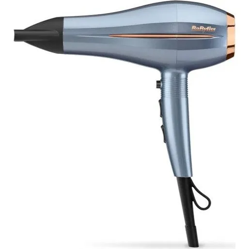 BaByliss Denim Luxe D251PE Hårtørrer 2200W, 3 Temperatur- og 2 Hastighedsindstillinger, Blå