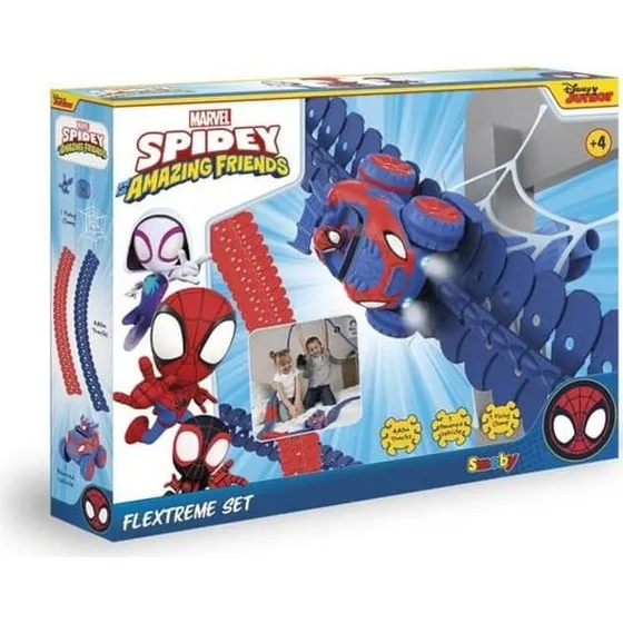 Smoby Spidey Flextreme Discovery-set med 184 flexibla band og bil