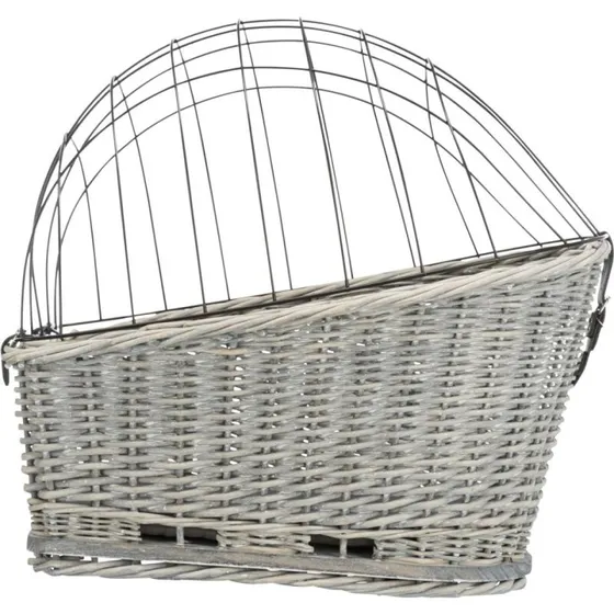 Trixie Cykelkurv til hund m. gitter 8 kg, grå