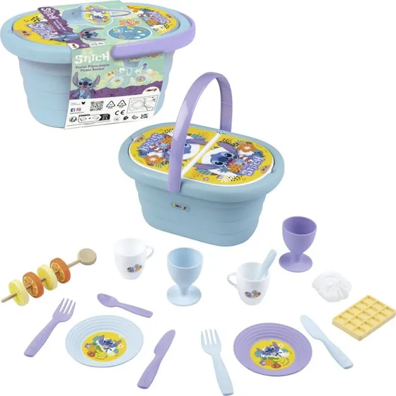 Smoby Disney Stitch Picnickurv Legesæt 19 dele – 3+ år