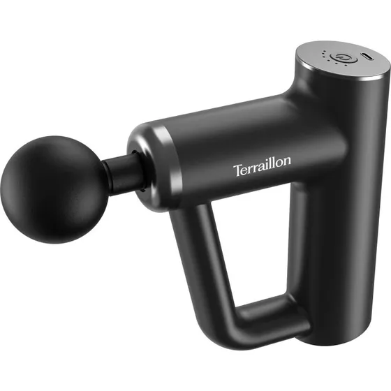 Terraillon Massagepistol 4 Hoveder, USB-C, Sort