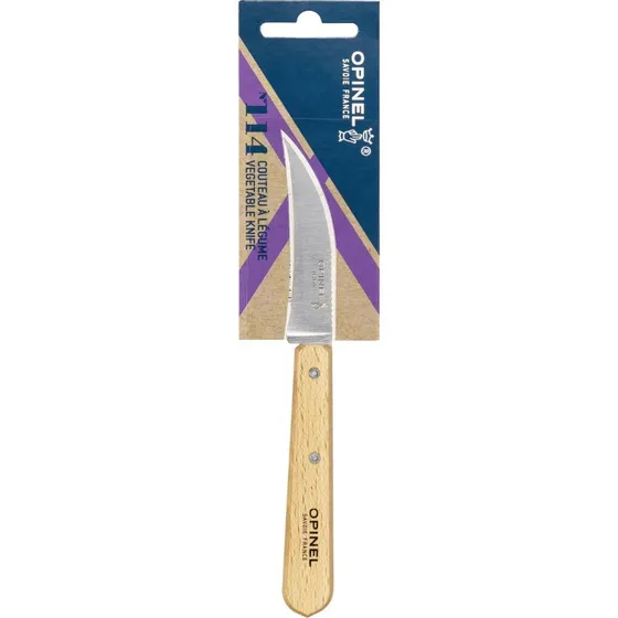 Opinel Kitchen N°114 Grøntsagskniv, 7 cm, naturfarvet