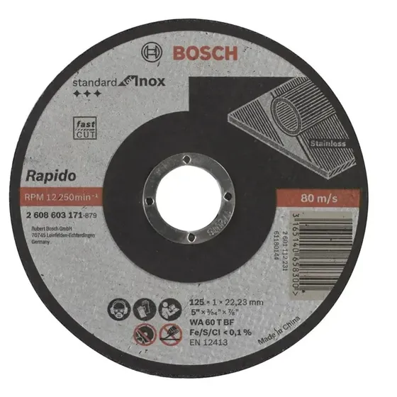 Bosch Skæreskive Inox 125x1,0 mm Std
