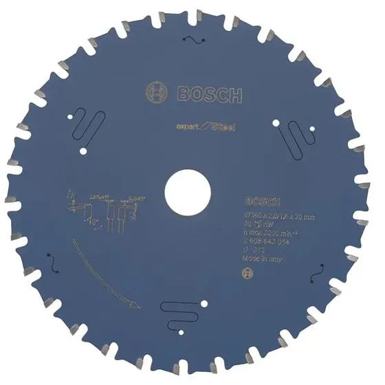 Bosch Rundsavsklinge Exp Steel 160x20mm 30t