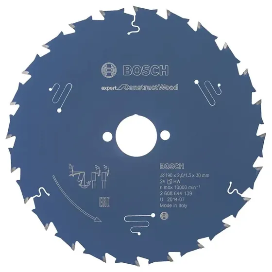 Bosch Rundsavsklinge 190x30x2mm 24T Exp Constructwo