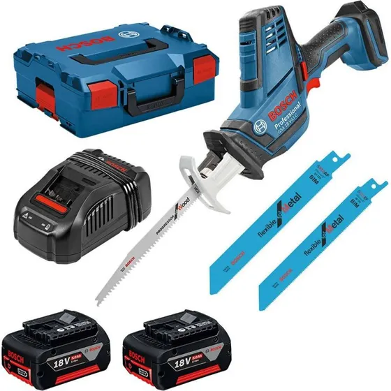 Bosch GSA 18V-LI C Bajonetsav, 18V, 2x5,0Ah, L-BOXX