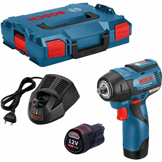 Bosch GDS 12V-115 Professional Slagnøgle 12 V, 115 Nm, med 2 batterier