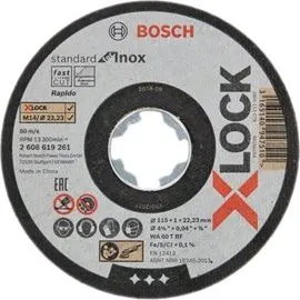 Bosch X-LOCK Standard for Inox, 115 mm, 1 x 22,23 mm