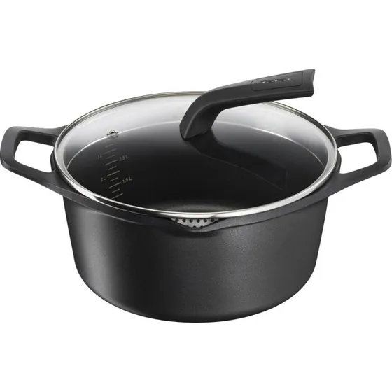 Tefal Robusto Gryde med Låg, 24 cm, Sort