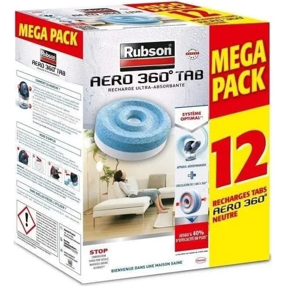 Rubson Aero 360 Neutral Fugtabsorberende Refill 12 stk.