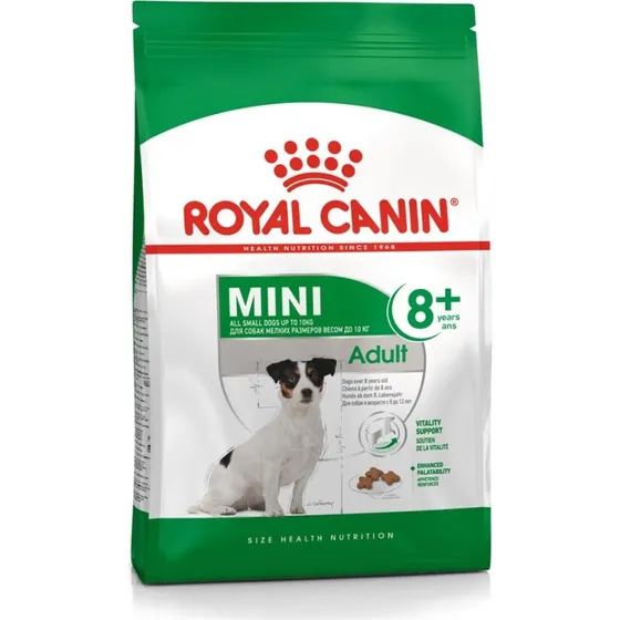 Royal Canin Mini Adult 8+ 8 kg, fjerkræ, ris og grøntsager