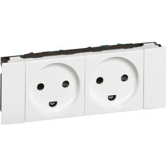 Legrand Dansk Standard 2P+J Dobbelt Hvid