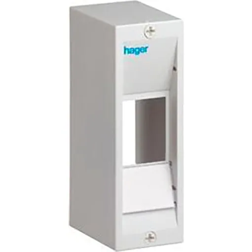 Hager Gamma 1R 2M IP30 u. PE klemme hvid