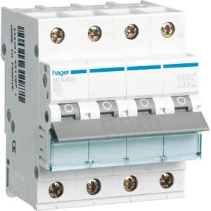 Hager 13A 3P+N C-karakteristik automatsikring hvid
