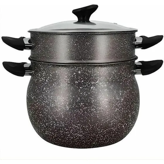 Menastyl Dampkoger 9 L, grå aluminium
