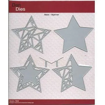 Dan Dies Basic Stjerner 8x8 cm (4 stk)