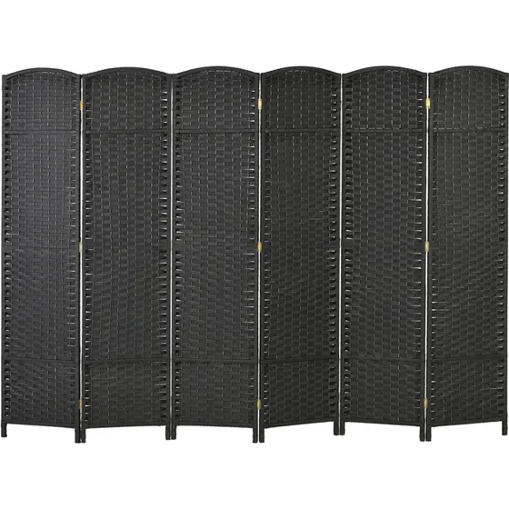 HOMCOM 6-delt foldbar rumdeler i sort