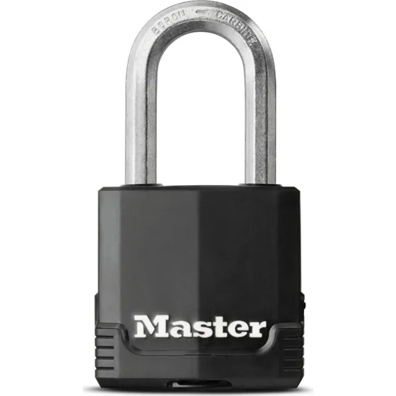 Master Lock M115EURDLF Hængelås 48mm, Sort, Vejrbestandig, 4 Nøgler