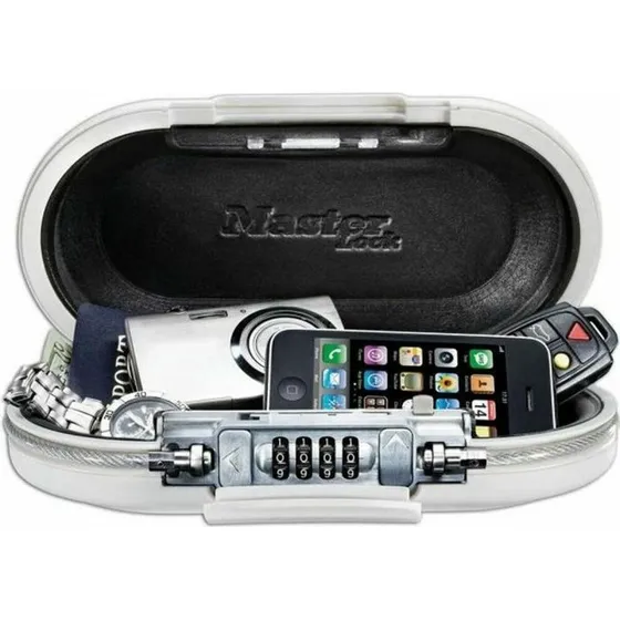 Master Lock 5900EURDWHT Sikkerhedsboks med Kabel, Hvid, 700 ml