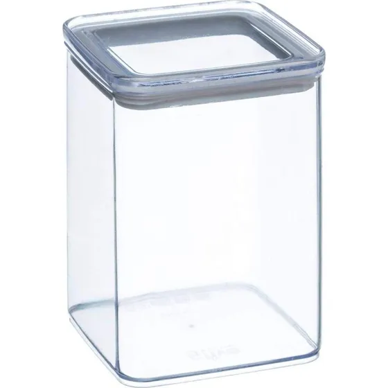 Firkantet Opbevaringsboks 1000 ml – 10x10x14 cm, hermetisk, gennemsigtig