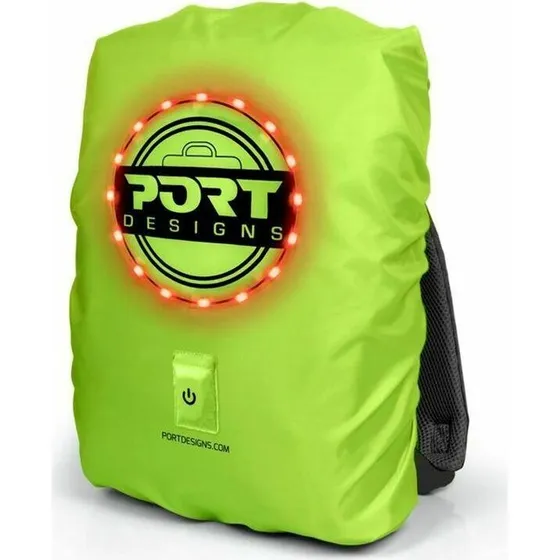 PORT Designs 180113 Rygsæk-cover med LED, gul, 25 L