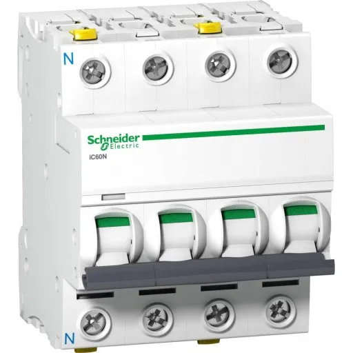 Schneider Acti9 iC60N 3P+N 10A Hvid Automatsikring