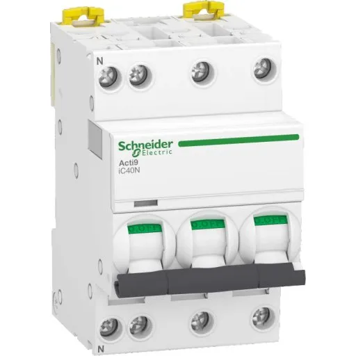 Schneider iC40N 3P+N 16A C-karakteristik, hvid