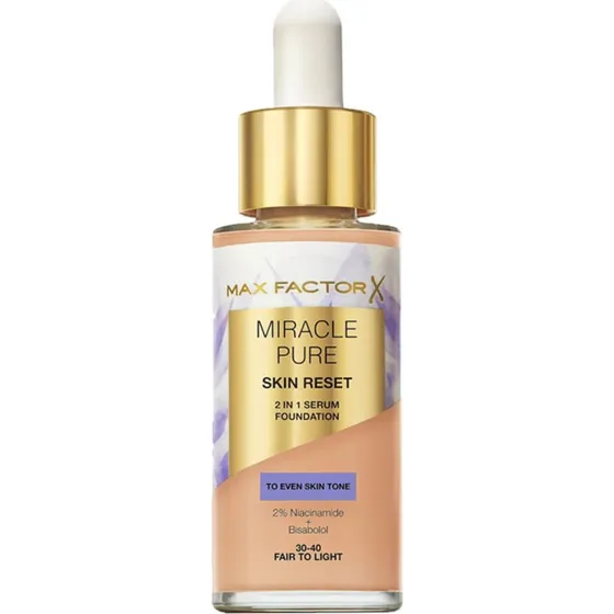 Max Factor Miracle Pure Skin Reset 2-in-1 Foundation 30-40 Fair to Light 30 ml
