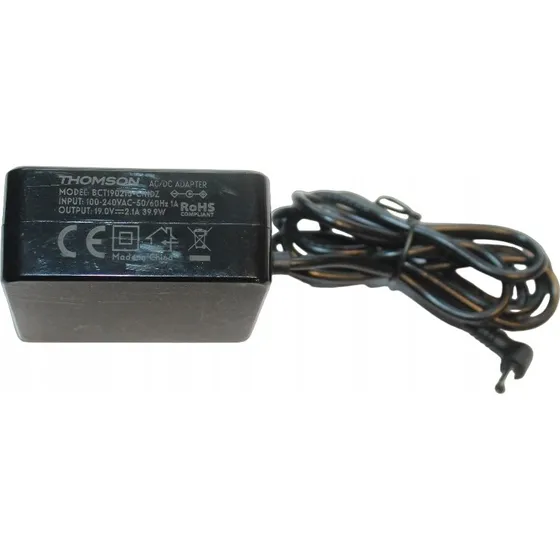 Thomson AC-adapters 40W, sort, 3,5/1,2 mm