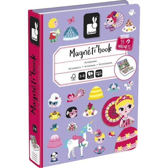 Janod Magneti'Book Prinsesse – 55 Magneter